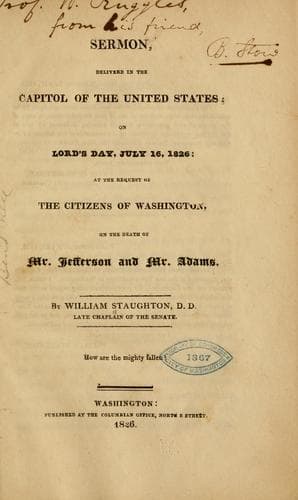 Sermon, delivered in the Capitol of the United States