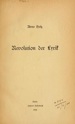 Revolution der Lyrik