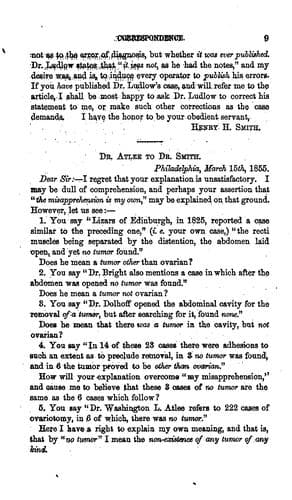 Correction of the erroneous statements of Henry H. Smith, M.D