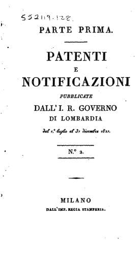 Raccolta degli atti dei governi di Milano e di Venezia e delle disposizioni generali emanate ...