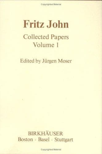 Cover image for Fritz John: Collected Papers