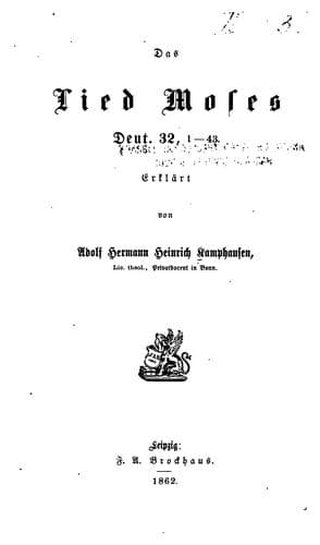 Das Lied Moses, deut. 32, 1-43