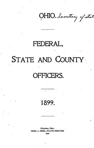 Official roster, Federal, state, county officers and departmental information