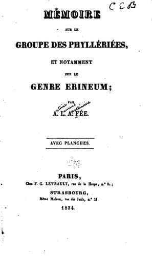 Mémoire sur le groupe des phyllérieés et notamment sur le genre Erineum