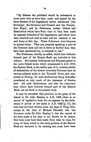 Statutes of the Isle of Man