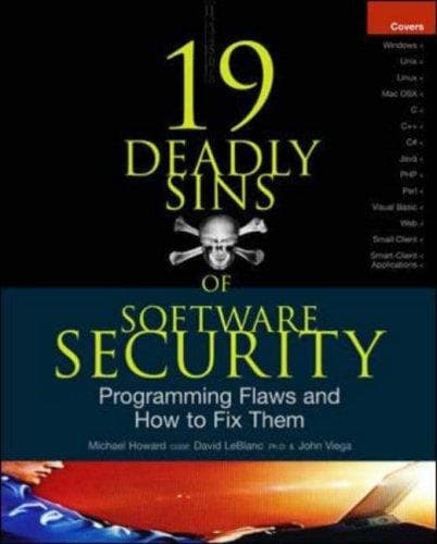 Cover image for 19 Deadly Sins of Software Security (Security One-off)