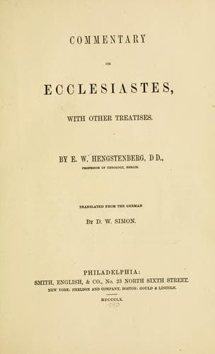 Commentary on Ecclesiastes