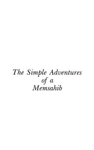 Cover image for The simple adventures of a memsahib