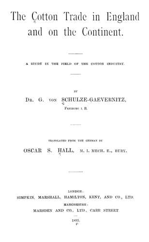 The cotton trade in England and on the continent