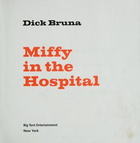 Cover image for Miffy in the hospital
