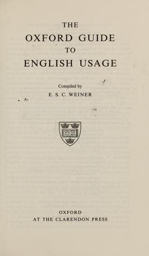Cover image for The Oxford guide to English usage