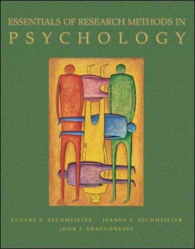 Cover image for Essentials of Research Methods in Psychology