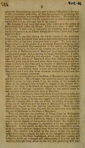 Remarks of Hon. C.L.L. Leary & F. Thomas, of Maryland, on the indemnification bill