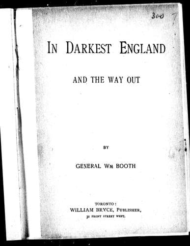Cover image for In darkest England, and the way out