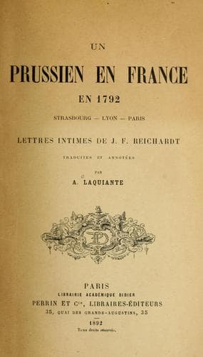 Un prussien en France en 1792 (Strasbourg-Lyon-Paris)