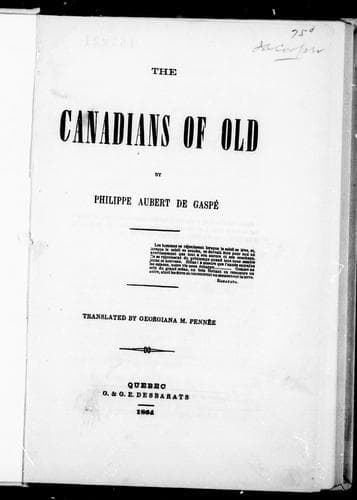 Cover image for The Canadians of old