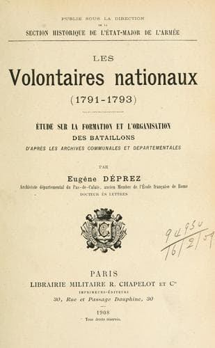 Les voluntaires nationaux (1791-1793)