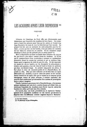 Cover image for Les Acadiens après leur dispersion