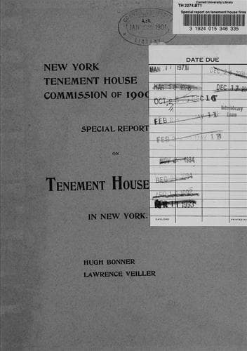 Special report on tenement house fires in New York