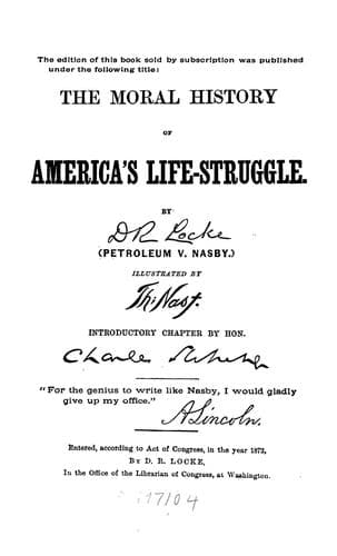 The struggles (social, financial and political) of Petroleum V. Nasby