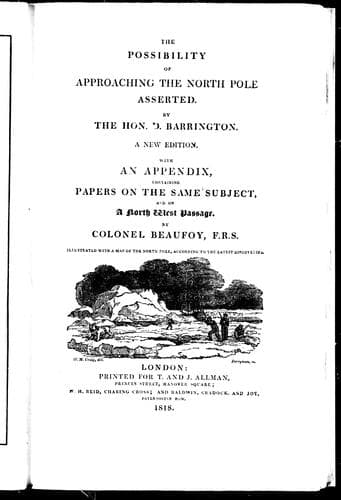 Cover image for The possibility of approaching the North Pole asserted
