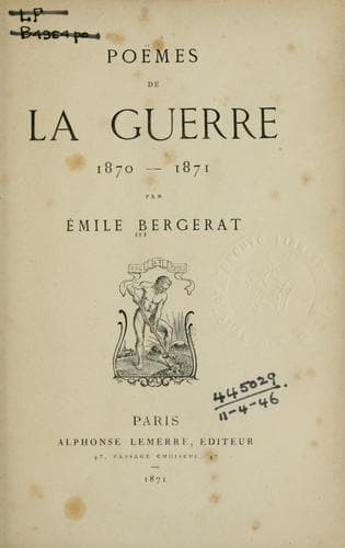 Poemes de la guerre, 1870-1871