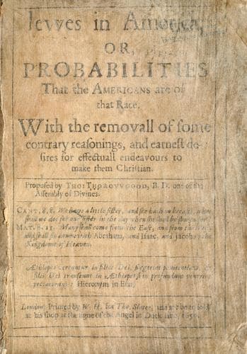 Iewes in America, or, Probabilities that the Americans are of that race