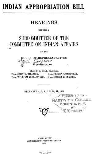 Indian appropriation bill