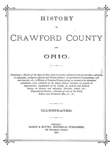 History of Crawford County and Ohio