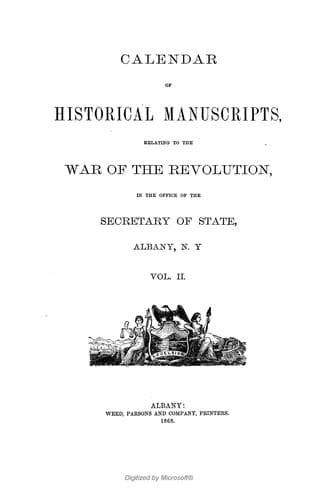 Calendar of historical manuscripts