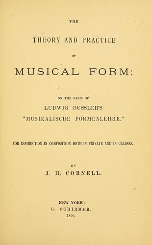 The theory and practice of musical form
