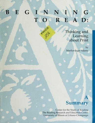 Cover image for Beginning to read
