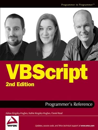 Cover image for VBScript Programmer's Reference