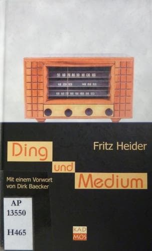 Cover image for Ding und Medium