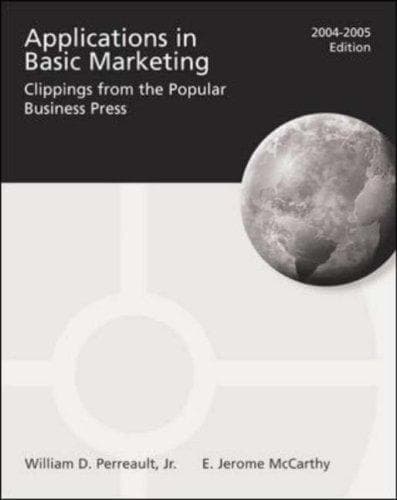 Cover image for Applications in Basic Marketing 2004-2005