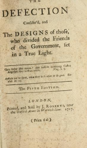 The defection consider'd