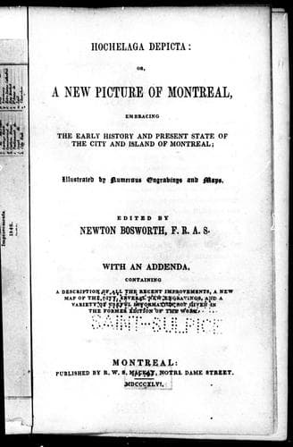 Hochelaga depicta, or, A new picture of Montreal