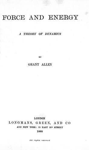 Cover image for Force and energy