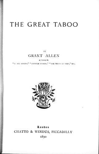 Cover image for The great taboo