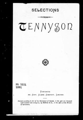 Cover image for Selections from Tennyson