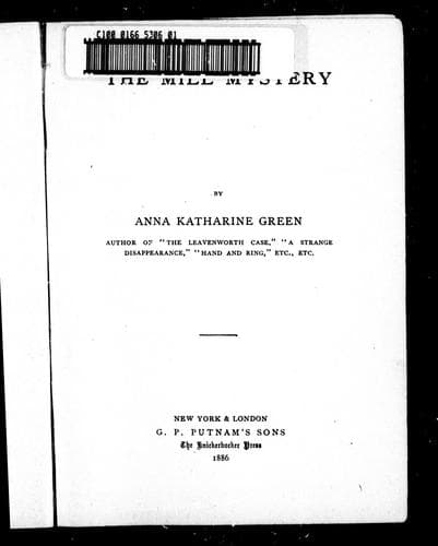Cover image for The mill mystery
