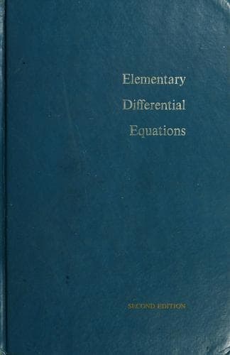 Cover image for Elementary differential equations