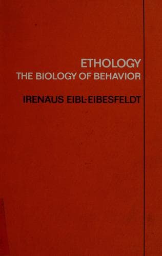 Cover image for Ethology, the biology of behavior.