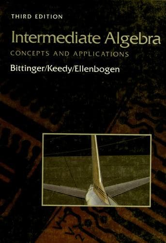 Cover image for Intermediate algebra
