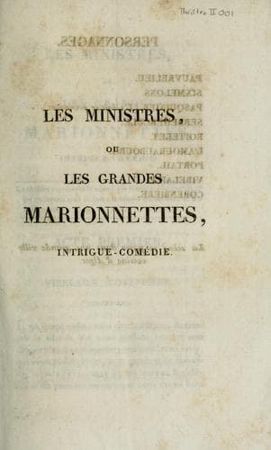 Les ministres, ou, Les grandes marionnettes