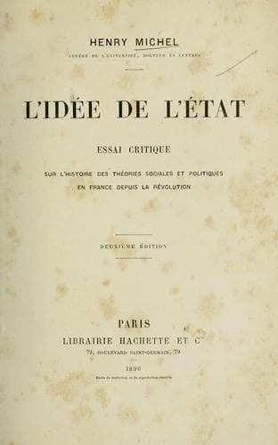 L'idée de l'état