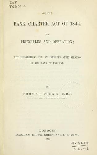 On the Bank Charter Act of 1844