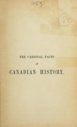 The cardinal facts of Canadian history