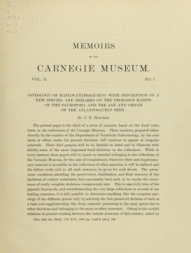 Osteology of Haplocanthosaurus