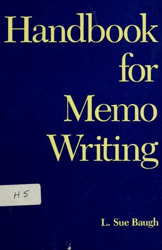 Cover image for Handbook for memo writing